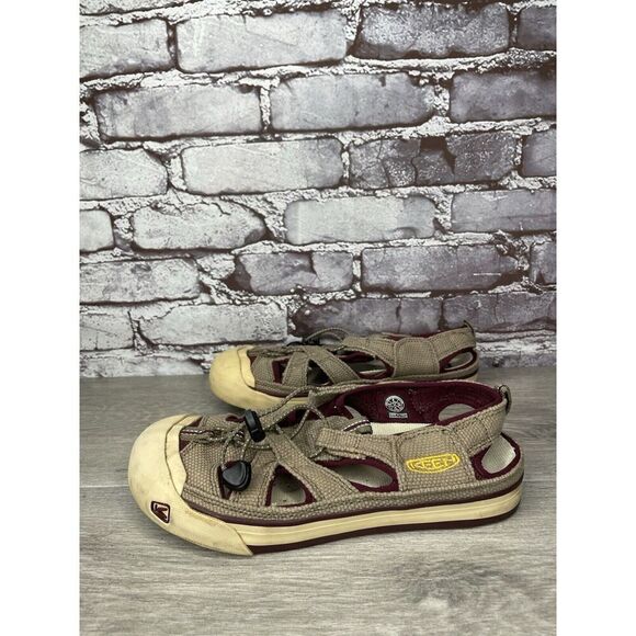 KEEN Coronado Vulcanized Taupe Canvas Fabric Fisherman Sandals Women 8M US/38.5 - Picture 3 of 16